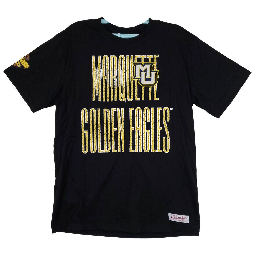 Marquette Golden Eagles Mitchell & Ness‎ NCAA Large Shirt Est. 1881 Black NWT